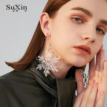 Suxin rășină Transparentă cercei pandantiv pentru femei moderne boem Geometrică pătrat acrilice cercei Pandantiv bijuterii de nunta