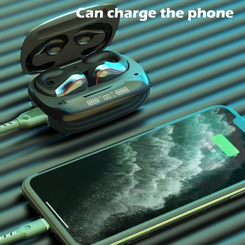 T20 Acuzat TWS Căști Bluetooth Pentru iPhone 12 11 Pro Max SE 2020 Non-alunecare de Sport de Anulare a Zgomotului Căști Muzică de Încărcare Cutie