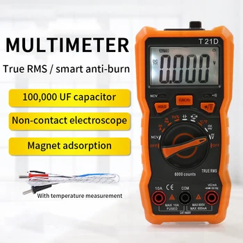 T21D Multimetru Digital RM113D Multimetro Analogico 6000 De Capete de acuzare Tranzistor condensator Tester esr Capacitate Metru Voltemetre