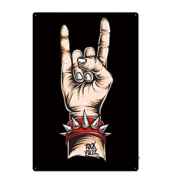 Tablă De Metal Semn Poster Rock-N-Roll Ventilatoare De Perete Decor Peștera Muzică Echipa Magazin Placa De Fier Poster Pub Autocolante De Perete
