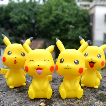 Takara Tomy Pokemon Pikachu De Desene Animate Anime Figura Păpuși Drăguț Pikachu Catoon Figura Jucarie De Colectie Model De Jucărie Pentru Copii Copii Cadou