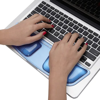 Tastatură Confortabilă Încheietura Restul Pad Silicon Moale Odihnă Mâna Moale Mouse Pad Pentru Birou De Jocuri Mecanice Tastatură Albastru 2 Dimensiune