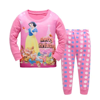 Toamna iarna Copii Anna Elsa Casual Pijamale, Îmbrăcăminte Set Baieti Fete Minnie Desene animate Pijamale Copii Costum Bumbac Seturi de Pijamale