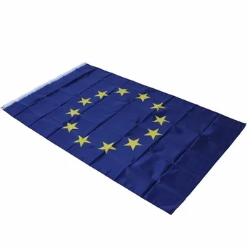 Top Grand Standard Poliester Ue Uniunea Europeană Flag-Steagul Albastru Decor Cu Garnituri Metalice De Poliester Care Arborează Pavilionul Picătură De Transport Maritim