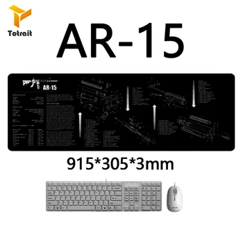 TOtrait AR15 AK47 Pistol de Curățare covor de Cauciuc Cu Piese Diagrama Instrucțiuni Armorers Bancă Mat Mouse Pad Accesorii