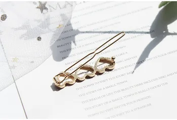 Transport gratuit 20 buc/lot moda bijuterii accesorii de metal triple inima agrafele agrafa ac de păr clip Clemă de Ornamente