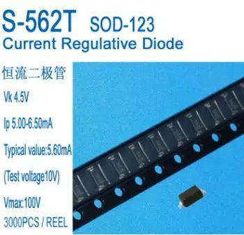 Transport gratuit 50pcs/lot de Curent Constant Diodă 5.6 mA CRD S-562T SOD-123 IP 5.0-6.5 D