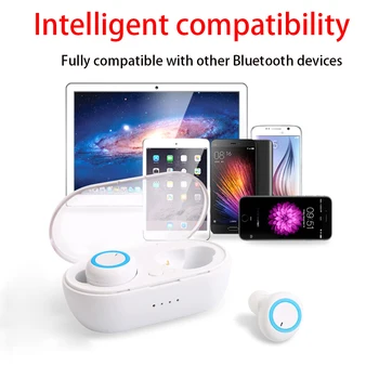 TWS Căști Bluetooth Adevărat Stereo Wireless Touch Control Căștile În Ureche Căști de Ureche Muguri de Sprijin iOS/Android Telefoane VS F9 TWS