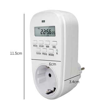 UE Plug Timer Digital Switch-uri Electronice Socket Timer Bucătărie Priza 220V Programabile de Economisire a Energiei Calendarul Soclu Inteligent