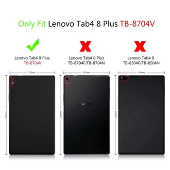 Ultra Slim Silicon Moale Caz Pentru Lenovo TAB 4 8 Plus Capacul din Spate pentru Lenovo TAB 4 8 Plus TB-8704F TB-8704N tableta caz +Film+Pen