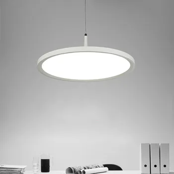 Ultra-subțire LED-uri moderne candelabru negru și alb, rotund LED candelabru bar lampă de masă dormitor lampa sala de mese a CONDUS candelabru
