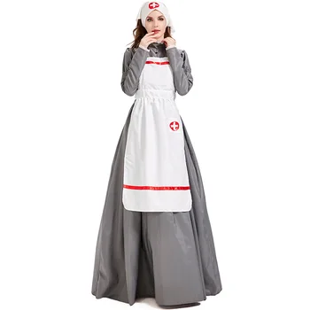 Umorden Istorice Război Civil Victorian Costum de Asistenta Uniformă Doamna cu Lampa de Cosplay Purim Halloween Fantasia Dress Up