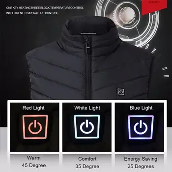 Unisex Încălzit Jachete de Căldură Haina USB Electrice, Termice Îmbrăcăminte haina 9 Locuri Încălzire Jachete de Iarnă în aer liber de Îmbrăcăminte Călduroasă