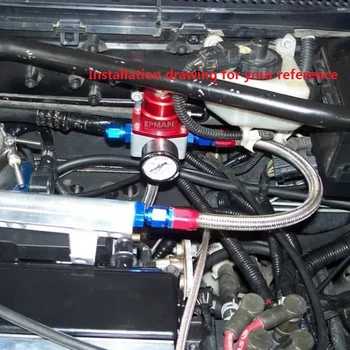Universal Injectat Combustibil Regulator de Presiune Kit Lichid Manometru Cu Ulei de Montaj se Potrivesc Pentru BMW seria 3 E30 m-technic 318i EP-FPR005