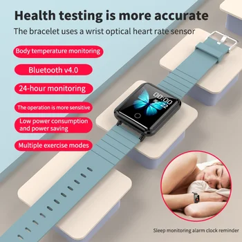 V6 Bărbați Femei Bluetooth Smartwatch Complet Tactil rezistent la apa Temperatura Heart Rate Monitor de Fitness Brățară Inteligent Android IOS