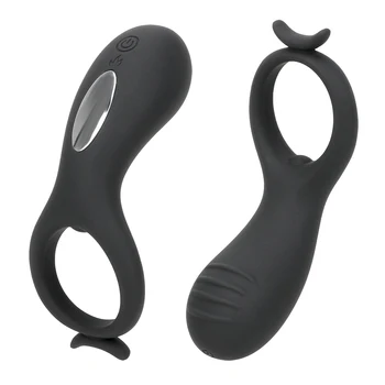 VATINE 10 Moduri de Silicon Vibrator Penis Inel de Castitate Vibratoare Jucarii Sexuale pentru Bărbați Intarziere Ejaculare de Sex Produsele Inel pentru Penis