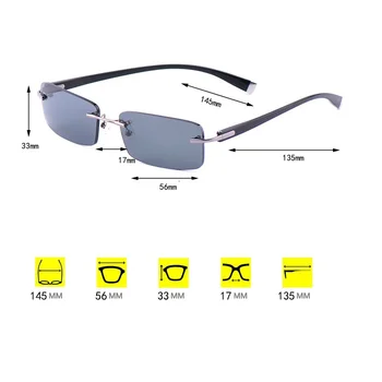 Vazrobe Mens Polarizat ochelari de Soare Ochelari de Soare Moda pentru Om Polarod de Conducere Pescuit (145mm) fără ramă Calitatea de Brand Caz, Free