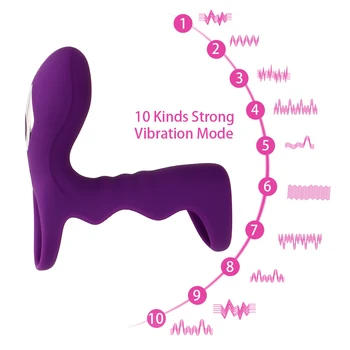 Vibratoare Penis Inel Intarziere Ejaculare Penis Inel G Spot Stimularea Clitorisului Masaj Anal sex Masculin Penis artificial Vibratoare Jucarii Sexuale pentru Barbati