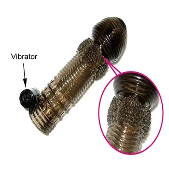 Vibrator Reutilizabile Penis Prezervativ Maneca Lunga Cristal Dildo-Uri, Vibratoare Penis Mâneci Dropshipping