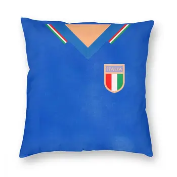Vintage 1982 Italia Tricou De Fotbal Paolo Rossi Pătrat De Pernă Perna Decorativa Fotbal Calcio Personalizate Față De Pernă