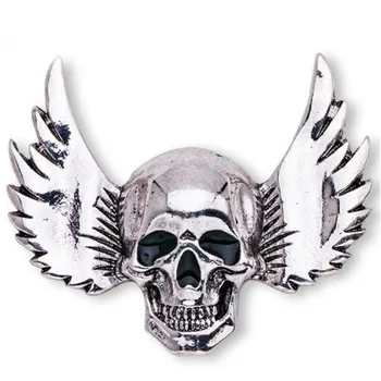 Vintage Gothic Metal Brosa Ace Halloween Craniu Aripi de Pin Rever pentru Barbati si Femei Haina Eșarfă Insigna de Bijuterii