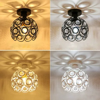 Vintage Lumini Plafon Loft Industrial Fier lampă de Plafon Lampă de Cristal E27 Lamparas De Techo Pentru Dormitor, Coridor corpuri de iluminat