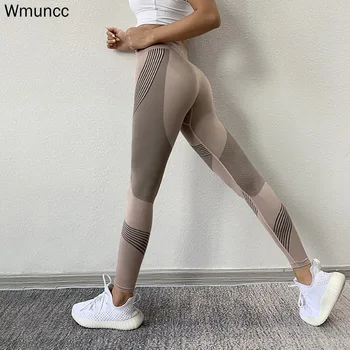 Wmuncc Femei De Fitness Rulează Pantaloni De Yoga Energie Fără Sudură Jambiere Gimnastica Leggins Talie Mare Push-Up Sport De Antrenament De Funcționare Gymwear