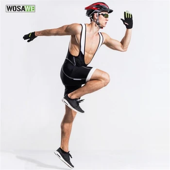 WOSAWE Bărbați 3D Căptușit Ciclism Salopete Scurte de Biciclete Dresuri Bicicleta MTB Rutier de Uzură în aer liber cu Bicicleta Salopete Sport Ciclu de Salopete Pentru Bărbați