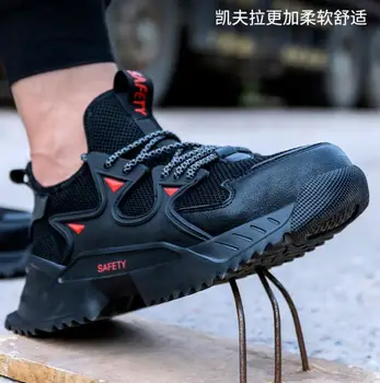 X14 Barbati pantofi Indestructibil Pantofi pentru Bărbați de Siguranță Pantofi de Lucru cu bombeu metalic Puncție-Dovada Cizme Usoare, Respirabil Adidași