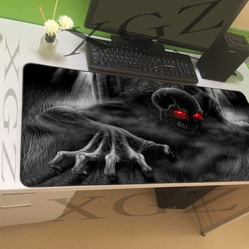 XGZ Fantezie Ochii Roșii Diavolul Personalizate Big Mouse Pad Negru de Blocare Marginea Tastatură de Calculator de Birou Mat Cauciuc Lol, Csgo Player Xxl