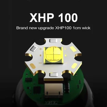 Xhp100 cel mai puternic led lanterna lanterna usb xhp90.2 reîncărcabilă lanterne tactice 18650 sau 26650 de mână lampa de vânătoare felinar