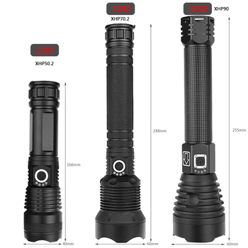 Xlamp XHP90 XHP70.2 LED-uri Lanterna Puternica Lanterna USB XHP50 Lampa Zoom Lanterna Utilizarea 18650 Acumulator 26650