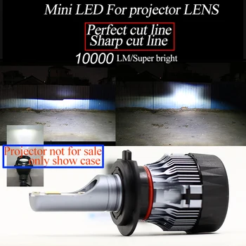 YAMYFF Auto Far H7 Bec LED H11, H8 H9 Lampa pentru proiector lentilă Ascuțit Tăiat Linia de 55W 10000LM 6000K 12V Auto-Bec Auto Lumina de Ceață