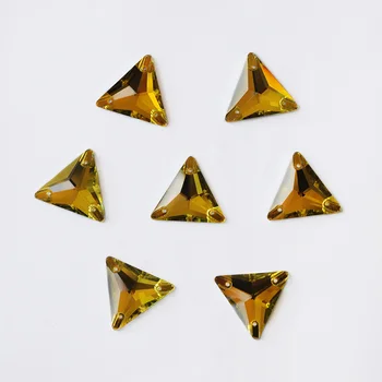 YANRUO 3270 Triunghiuri de Lumină Topaz Pietre de Cristal Margele Cusute Elemente de Cristale Liber Cristale en-Gros Pentru Rochii
