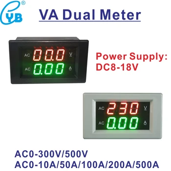 YB4835VA AC0-500V AC0-300V AC Tensiune de Curent Contor de Panou LED Patrat Ampermetri Volt Digital Voltmetru Ampermetru de 10A 50A 100A D85