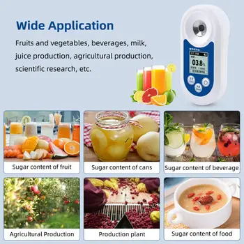 Yieryi Digital Brix Refractometru 0-32%/0~55% Brix Metru ATC pentru fructe, legume, băuturi, prelucrare a produselor alimentare, bere, vin