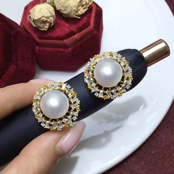 YIKALAISI 12-13mm Mare Aplatizată Naturale de apă Dulce Pearl Inele Bijuterii Pentru Femei de Argint 925 Nou-veniți Inele Ridicata