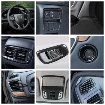 Yimaautotrims Aspect Fibra de Carbon Interior Refit Kit faruri / Aer AC / Panou Difuzor Capacul Ornamental Pentru Honda CR-V CRV 2017 - 2020