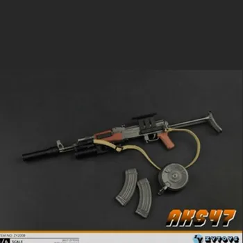 ZYTOYS 1/6 Scară AK47 AK47S + Amortizor Pistol Model de Arma Jucarii Accesorii W Pliere Suport potrivit Pentru 12inch figurina Model