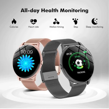În 2020, Noul ceas Inteligent IP68 rezistent la apa de Fitness tracker monitor de ritm Cardiac Muzica de control Bărbați femei smartwatch pentru Android IOS+Cutie