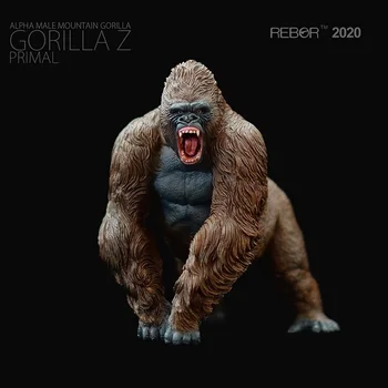 În Stoc 2020 Rebor Mascul Alfa Gorila De Munte Z Primar Clasic Jucarii Baieti Model Animal De Culoare Maro Versiune