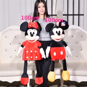 38-90cm 3 Culoare Șoarece Mickey Mouse, Minnie Mouse de Pluș Jucărie de Pluș Moale, de Buna Calitate Iubitul de Ziua Îndrăgostiților Cadou Papusa Film de Desene animate