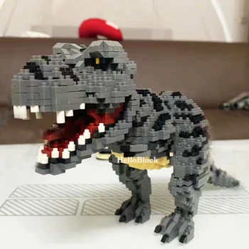 Balody 16088 Tyrannosaurus Rex Mini Blocuri Negru Dinozaur Clădire Jurassic Park Figura Model 3D Brikcs Jucării Copil firulescu Cadou