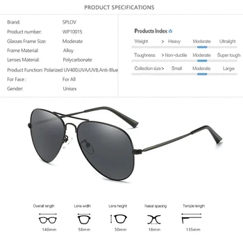 SPLOV 2018 Noi de Aviație Polarizat ochelari de Soare Barbati Femei Designer de Brand Pilot Retro Ochelari de Soare Dublă de Grinzi de Ochelari OculosDe Sol